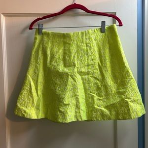 J Crew Neon Green Mini Skirt - Size 2